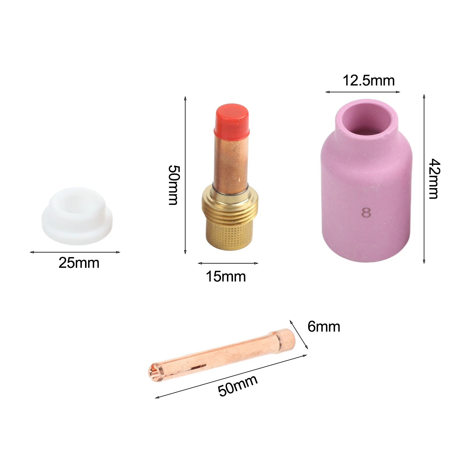 Welding Operations TIG Gas Lens Accessory Kit Welding Insulator Collets And Nozzles Effective Welding Tools For DB For QQ300