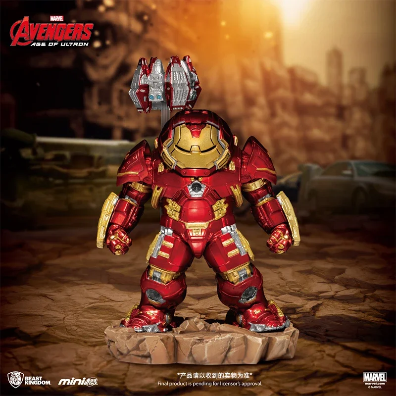 

In Stock Original Genuine Beast Kingdom Iron Man Marvel Avengers Mea-028 Hulkbuster Q Version Movable Luminous Model