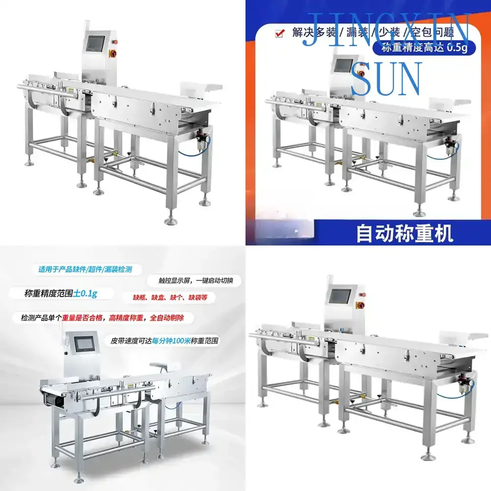 High Precision Food Weighing Machine for Assembly Line Automatic Checkweigher Overweight Underweight Detection for Industrial