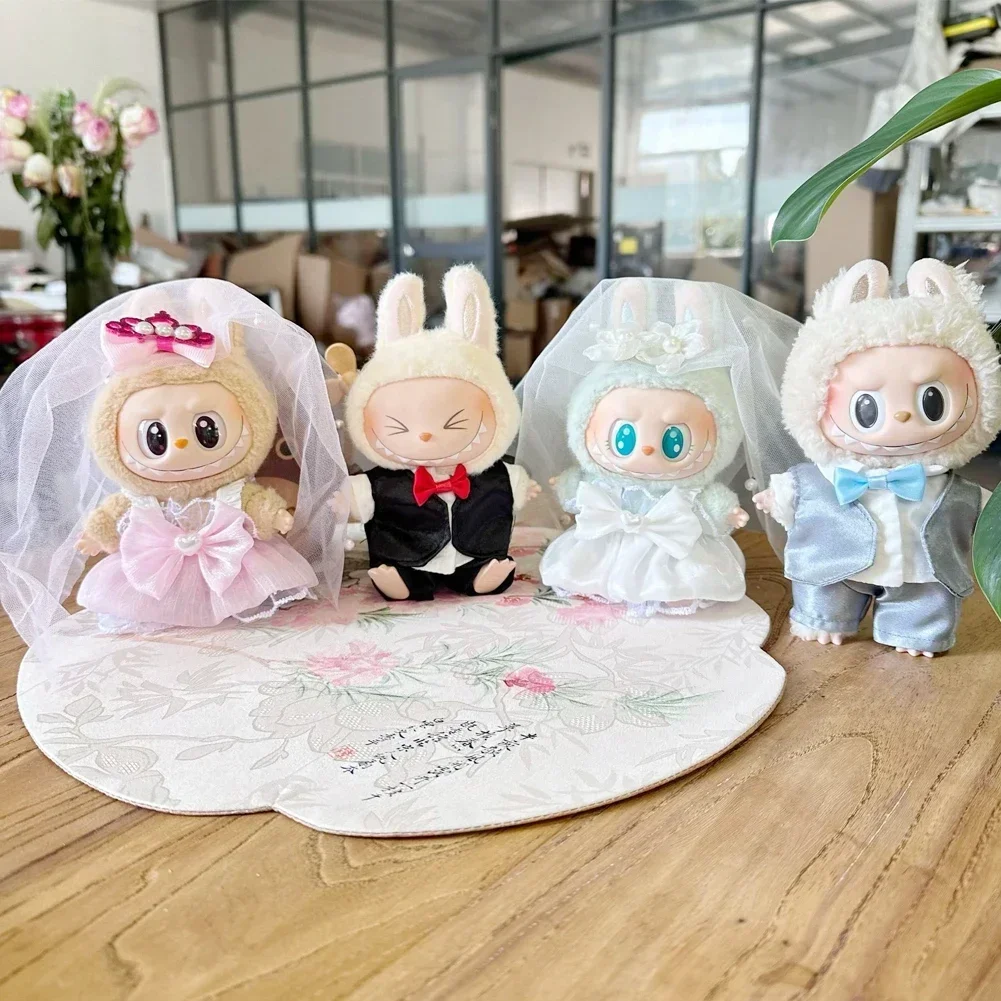 Hochzeitsanzug Hochzeitskleid Labubu Zubehör für Mini 1. und 2. Generation Labubu Labubu Ropa