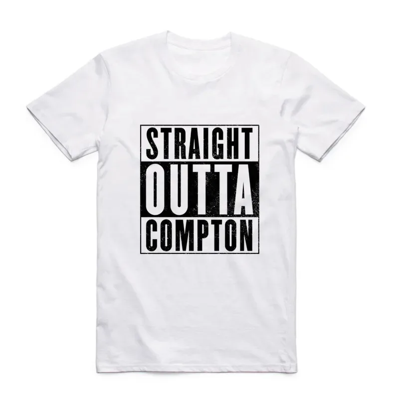 2019 Fashion Men Print N.W.A Straight Outta Compton T Shirt O-Neck Short Sleeves Summer Unisex NWA Hip Hop Streetwear Tops Tees