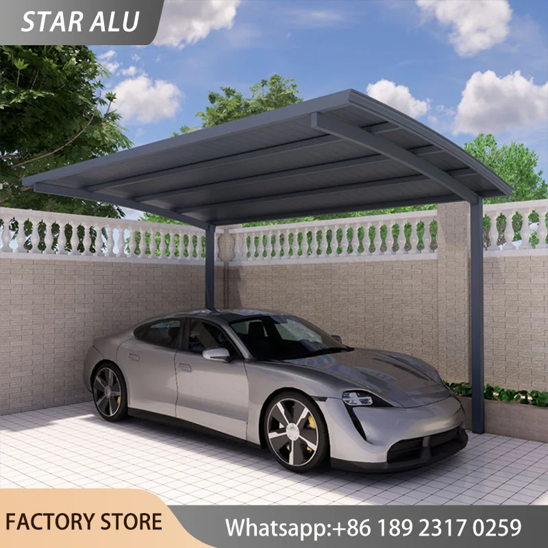 Heavy Duty Polycarbonate Carport Aluminum Alloy Frame Outdoor Vehicle Shelter UV Protection Car Garage Canopy Rain Shelter