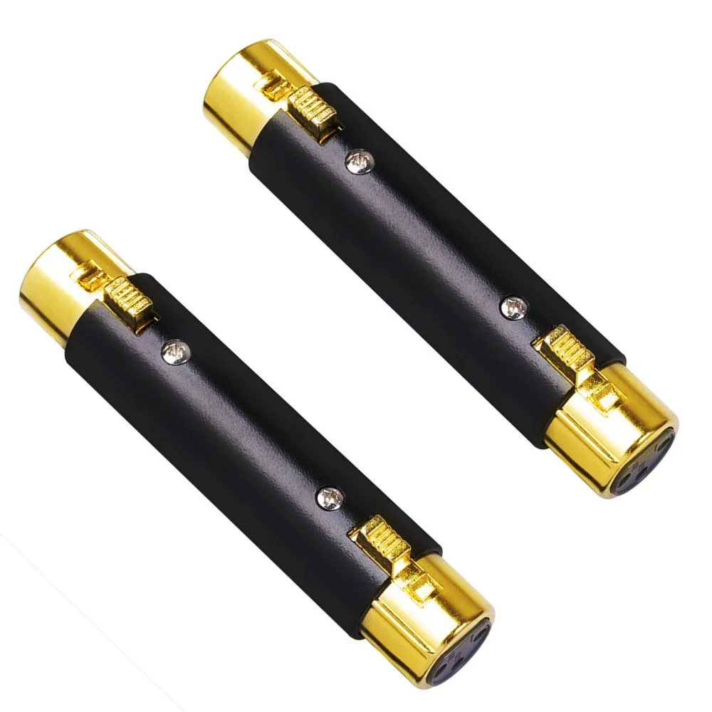 Gold Plated XLR 3Pin Female to Female Plug Adapter 3 Core Compatible with Microphone Mixing Console Canon Microphone Audio Cable