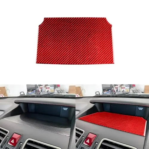 

Red Real Carbon Fiber Center Console Dashboard Trim Sticker For Car Models 2015-2021