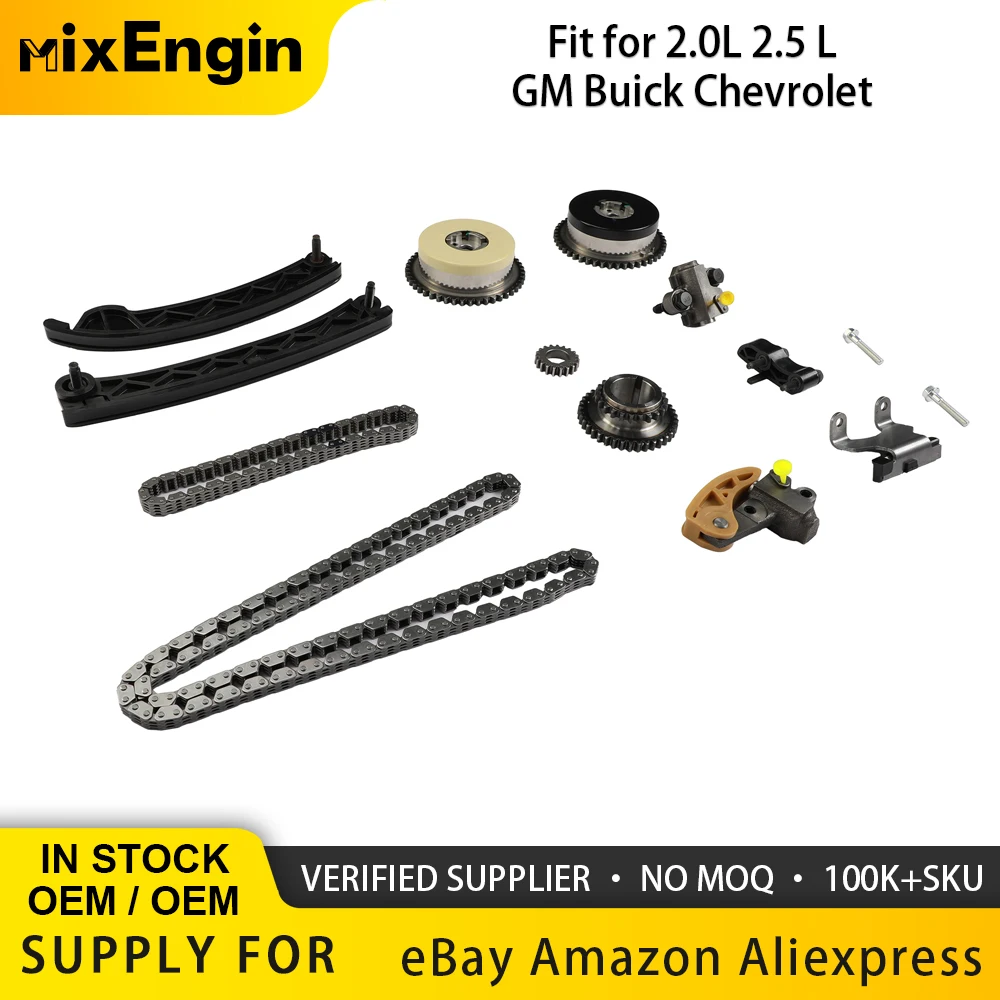 

Engine Parts Timing Chain Water Pump Set Fit 2.0 2.5 L For 13-17 GM Canyon Buick Chevrolet Cadillac ATS L4 GAS DOHC 2.0L 2.5L