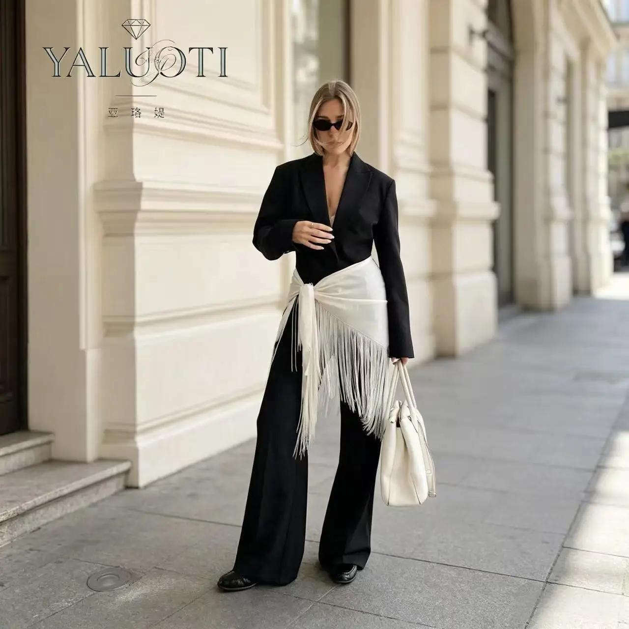 2026 Spring Summer New Arrival Women Fashion Tassel Tie Mini Skirt European Design Elegant Chic Trendy Versatile Boho Hot Daily