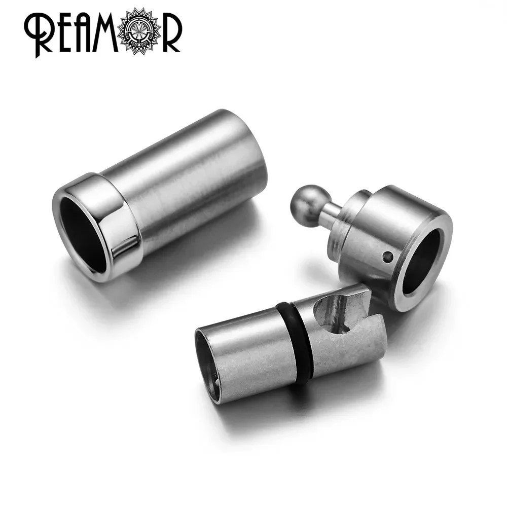 REAMOR الرجال اليدوية جلد طبيعي مضفر سوار 316L الفولاذ المقاوم للصدأ الأسد رئيس الإناث سوار المجوهرات العصرية #5