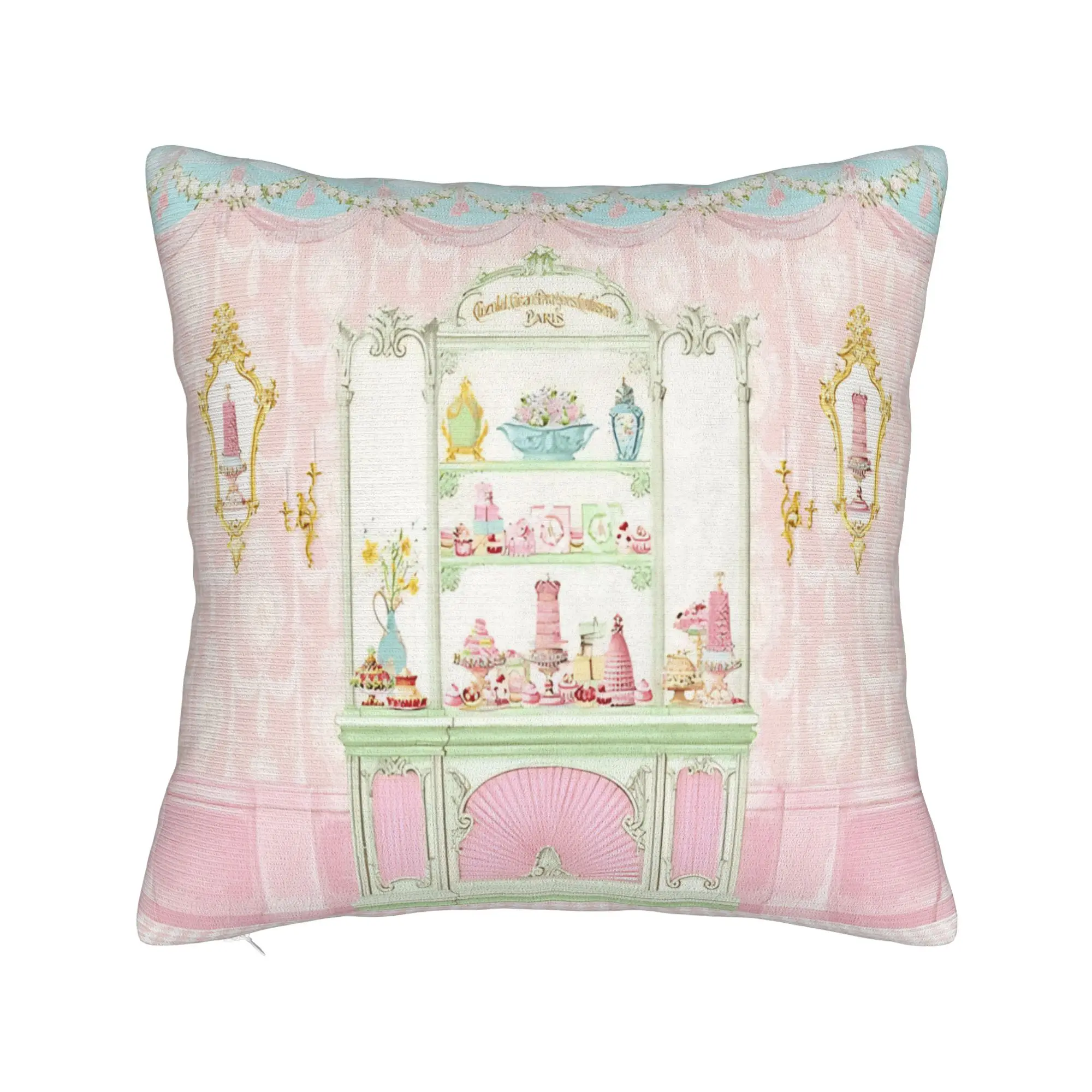 Pillow Case Marie Antoinette Afternoon Tea In French Paris Square  Pillow Cover For Sofa Couch Bed Living Room Funny Pillowcases