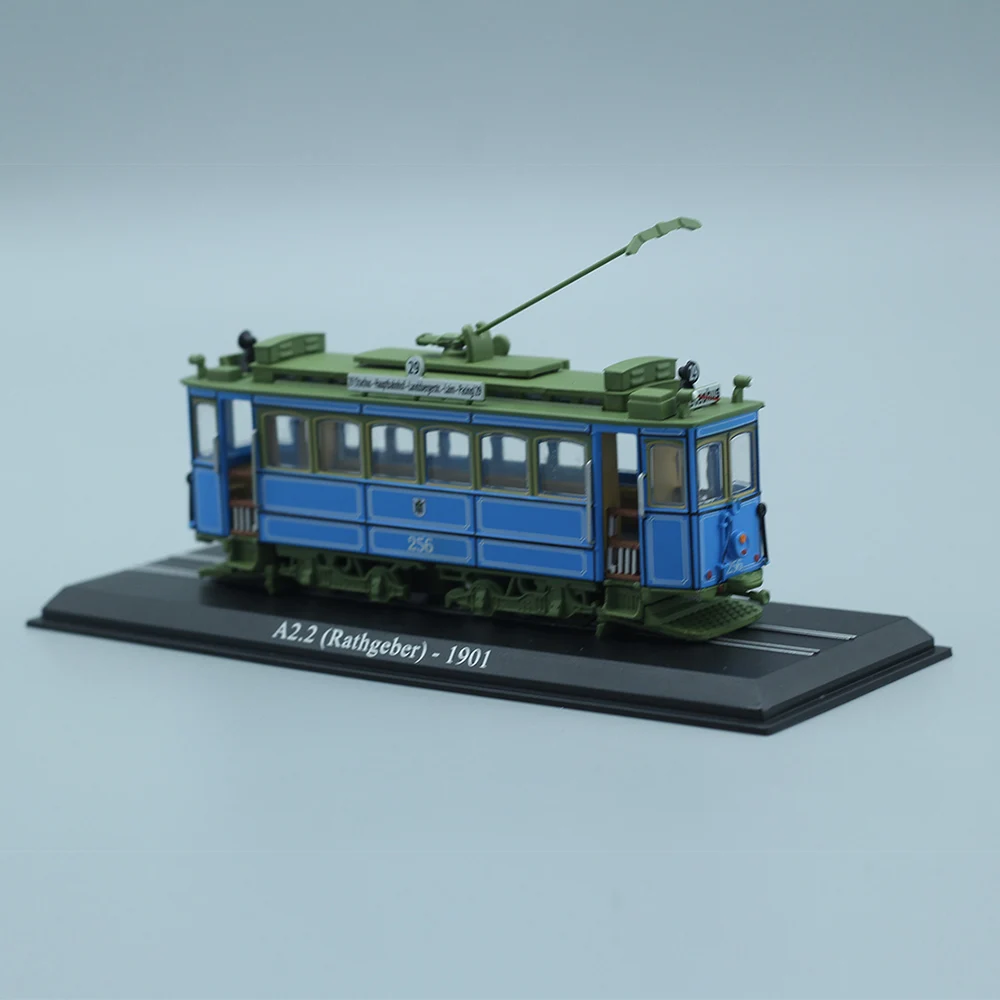 1:87 Scale Old-fashioned Retro Tram Static Resin Train Scene Model Collection Ornaments Souvenir Decoration Display