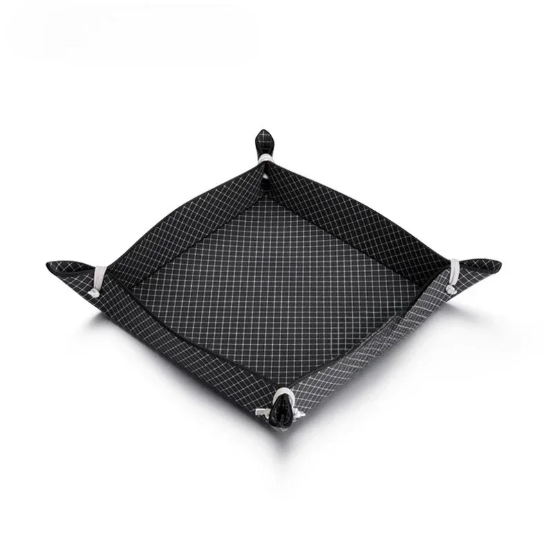 

Modern light luxury desktop, jewelry storage box, leather high-end storage tray, key jewelry storage tray.