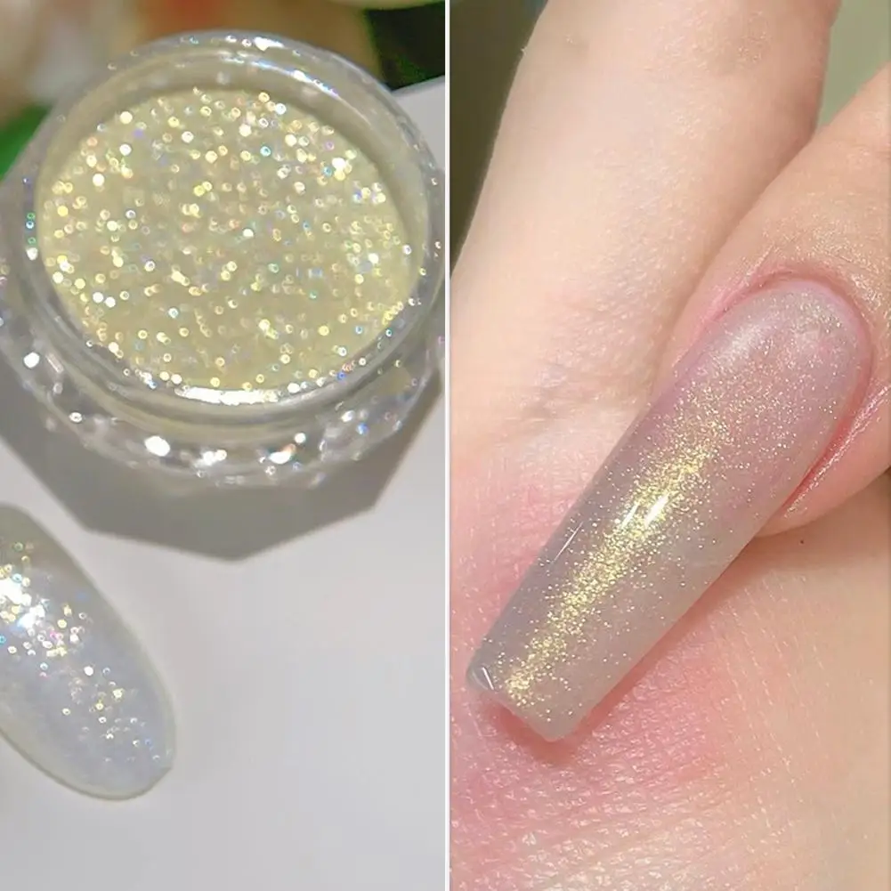 Pearl Effect Nail Powders Mirror Aurora Chrome Mermaid Nails Art Powder Rainbow AB Magic Mirror Pearl Shell Powder Supplies