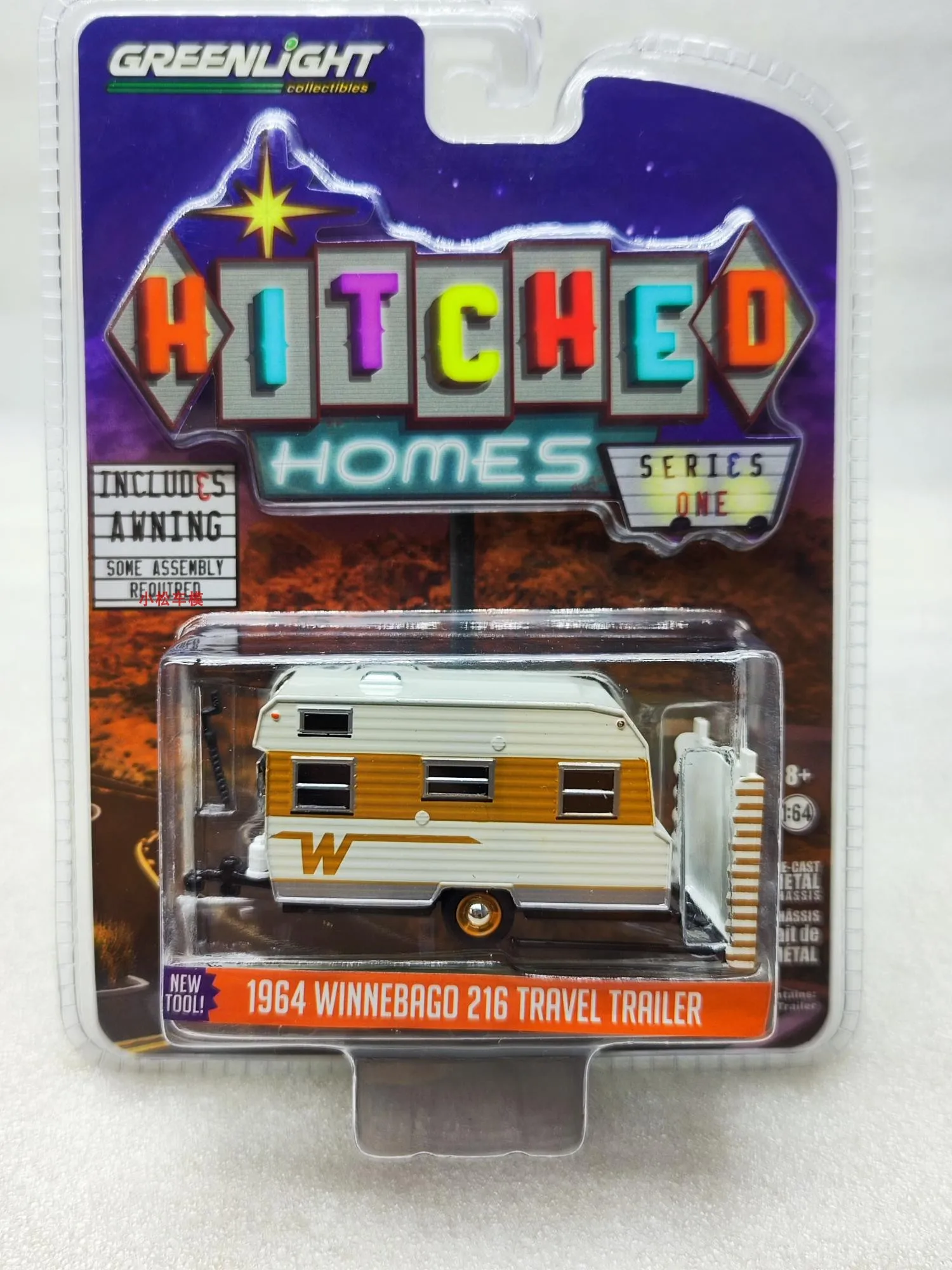 

1:64 1964 WINNEBAGO 216 TRAVEL TRAILER Diecast Metal Alloy Model Car Toys For Gift Collection