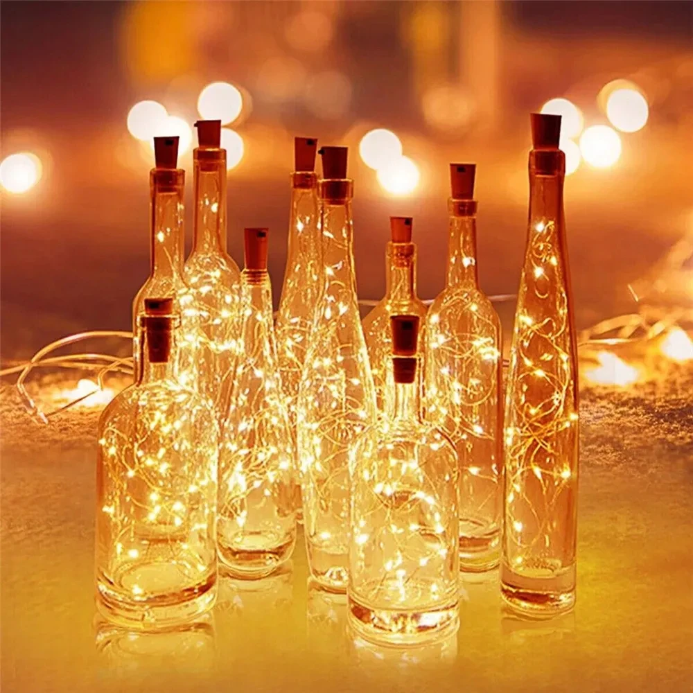 2 Meter 20 Led 1 Meter 10 Led Bottle Fairy String Lights Cork Christmas Wedding Party