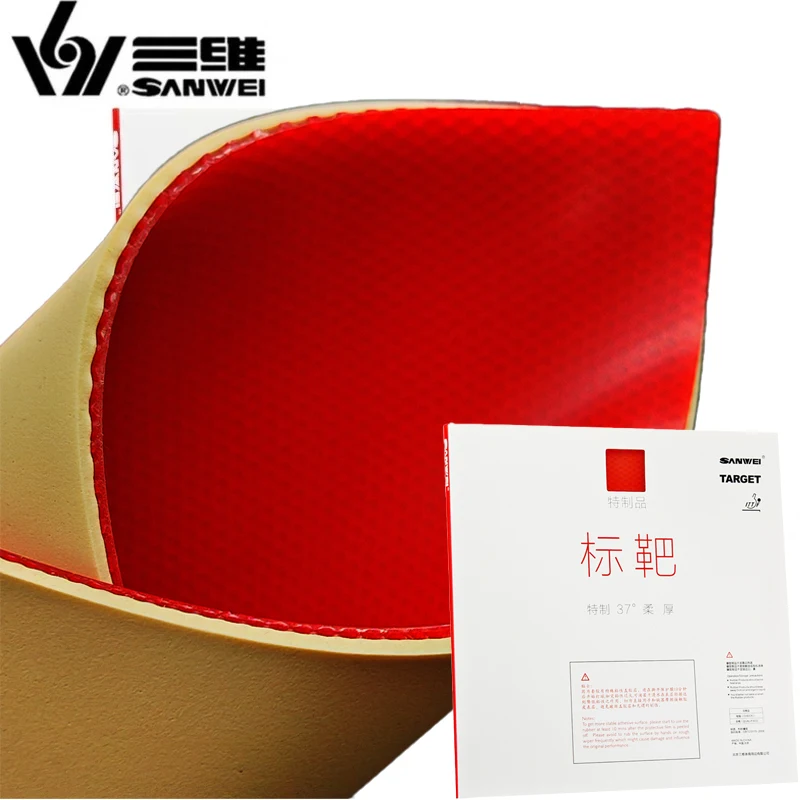 Original Professional SANWEI TARGET 37° Thick Table Tennis Rubber Sheet Target Special Ping Pong Soft Sponge Sticky Rubber