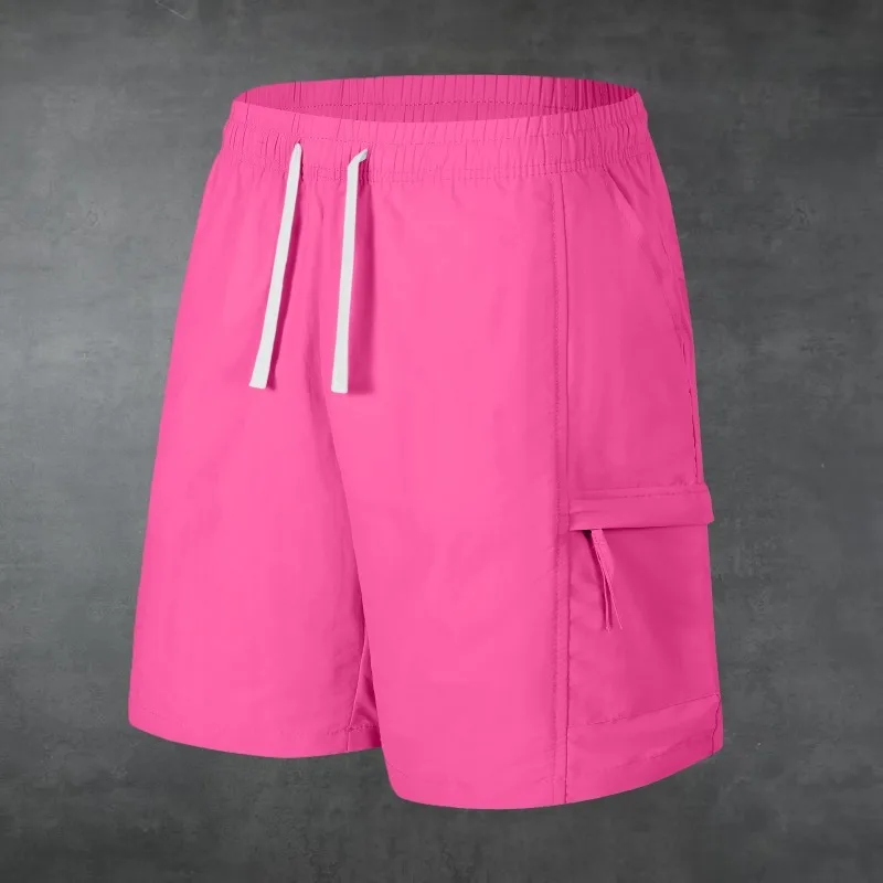 

Мужские быстросохнущие шорты-карго с эластичным поясом на шнурке, повседневные летние шорты с боковыми карманами