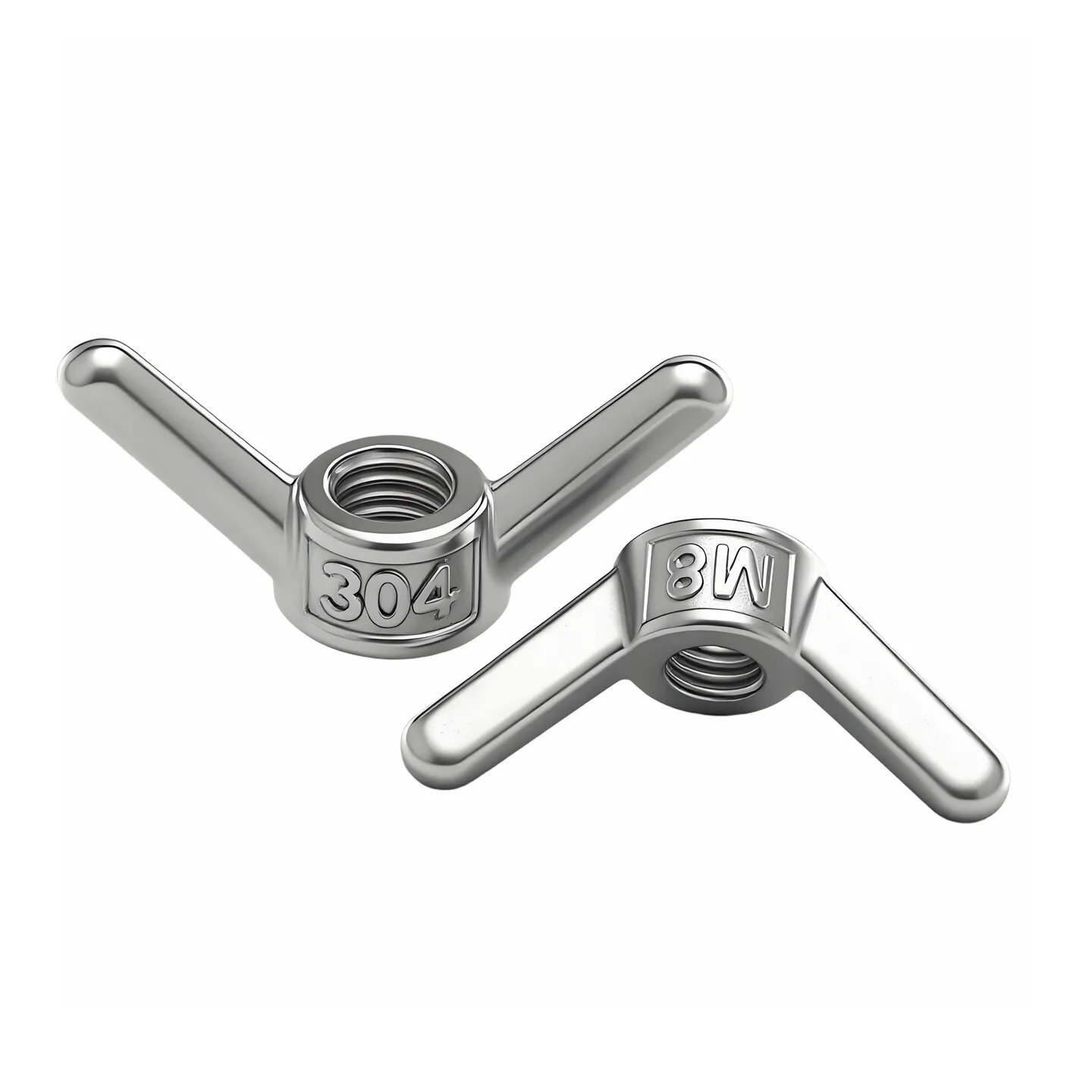 304 Stainless Steel Wing Nuts Special-shaped Hand Tighten Nut M6 M8 M10 M12 M14-m20 Threaded Nut
