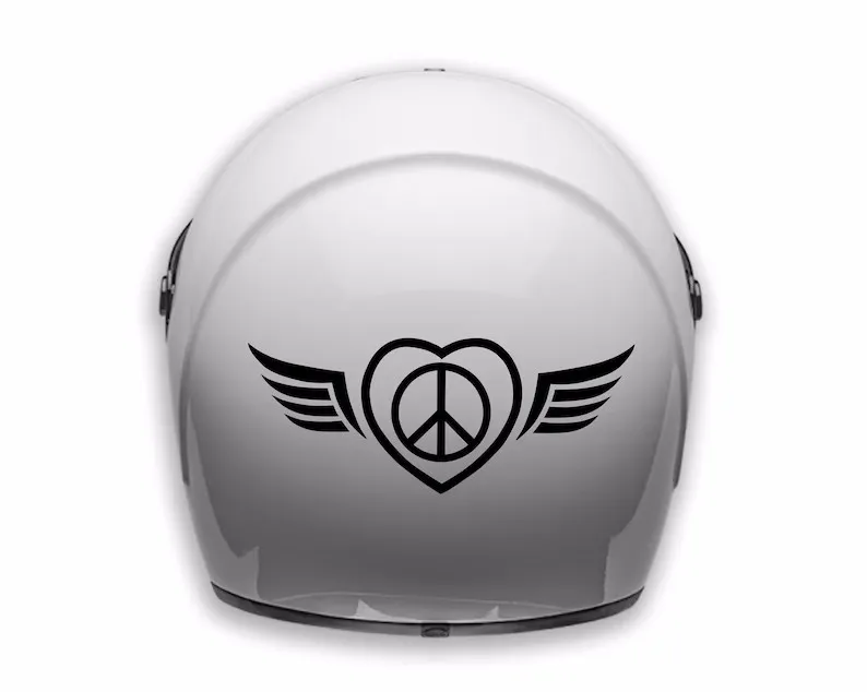 Love Mark  Motorcycle Helmet tickers Waterproof Self-Adhesive Removable Motorcycle Helmet Sticker Scratch Decal