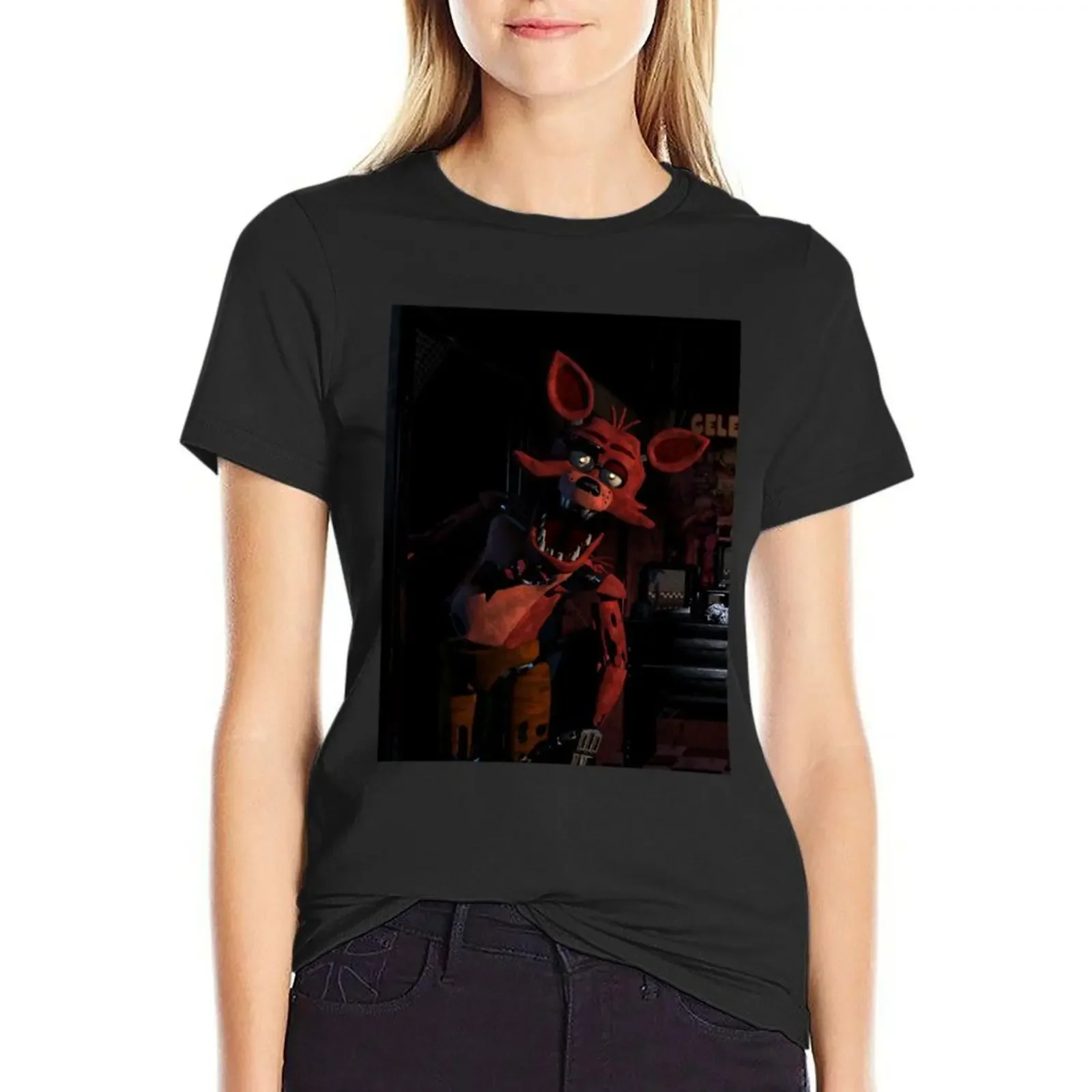 

Foxy the Pirate T-Shirt summer clothes funnys plus sizes cute tops Women t-shirts