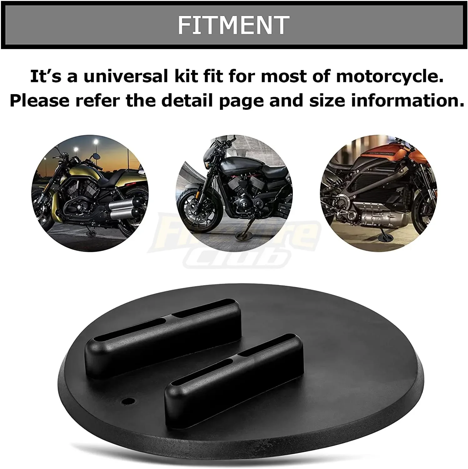 Motorcycle Kickstand Pad Kick Stand Coaster Puck For Harley Touring Sportster Motorcycle Equipments Parts