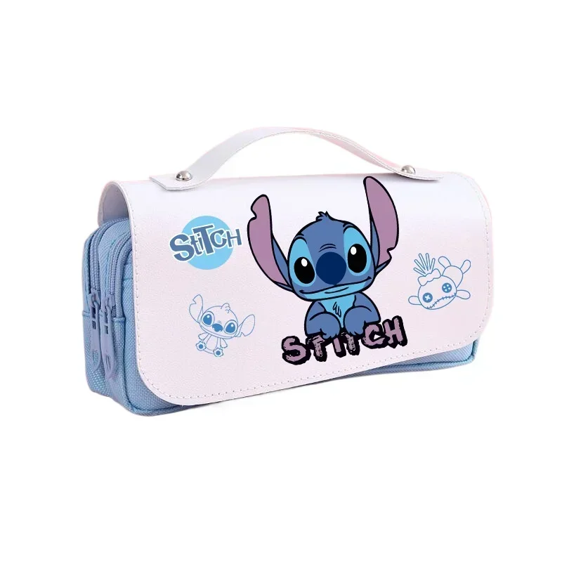 Disney Stitch Student Pen Bag Boys and Girls Primary School Large Capacity Pencil Case Cartoon Peripheral Stationery Storage