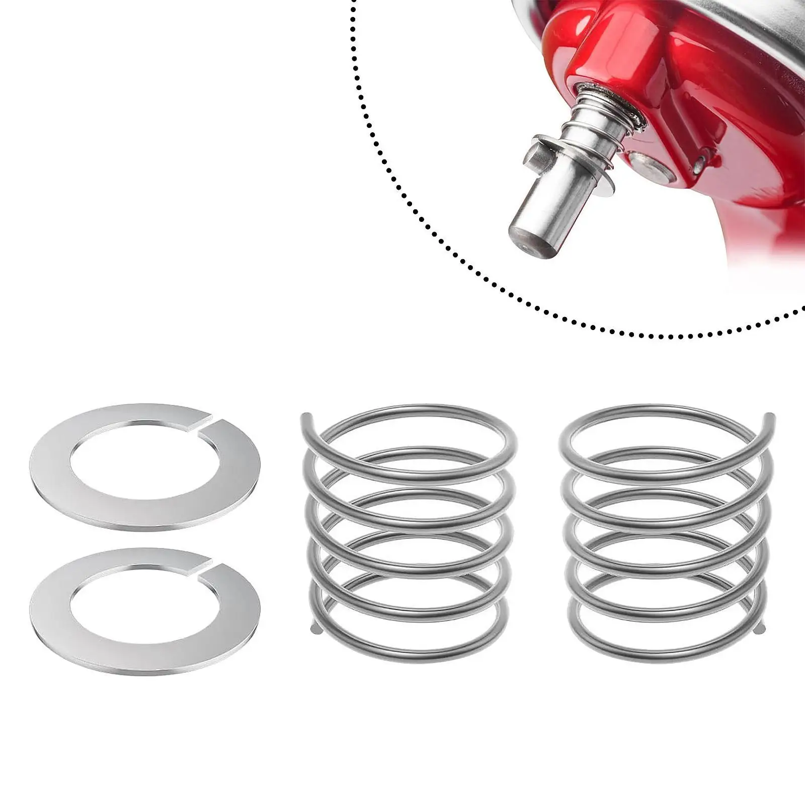 3.5쿼트에서 7쿼트 믹서에 설치가 용이한 스프링 및 와셔 4개