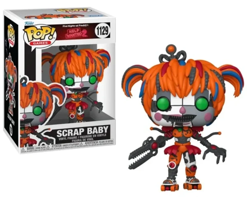 JUEGOS Funko POP Scrap Baby FNAF # 1129 Five Nights At Freddy's HELP WANTED 2 Figuras de Acción de PVC, Modelo de Anime, Regalo para Niños