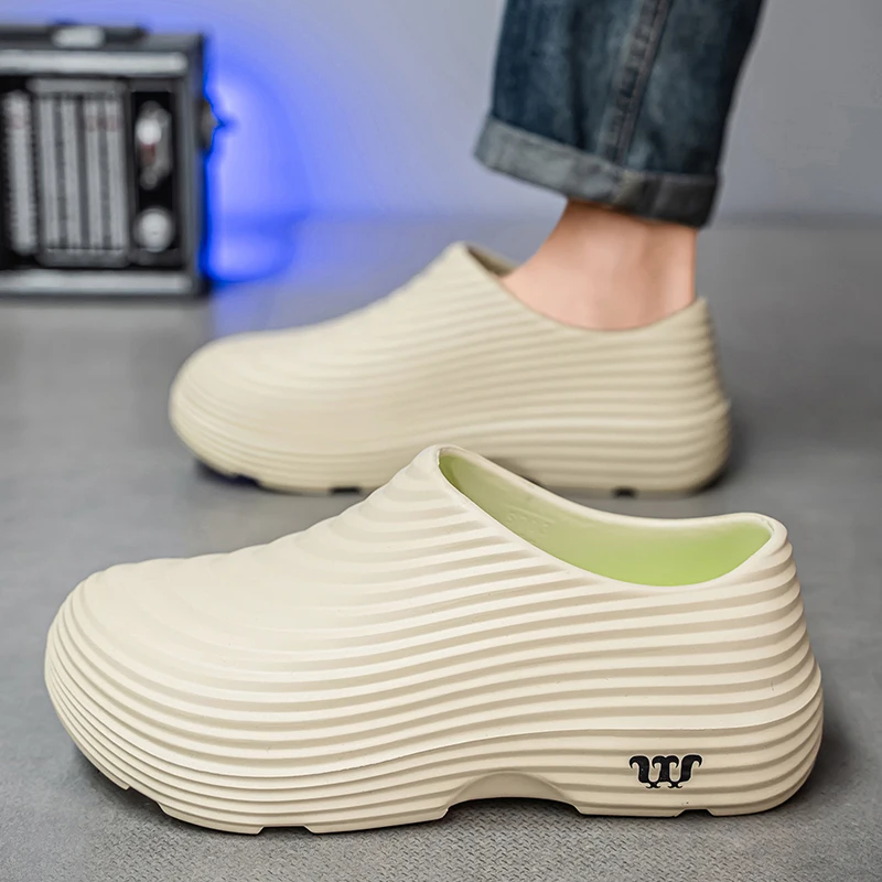 Chef Shoes for Men New Spring and Autumn Models  Fully Waterproof and Oil-Resistant Chef-Specific Work Shoes Rain Boots Labor - view 4