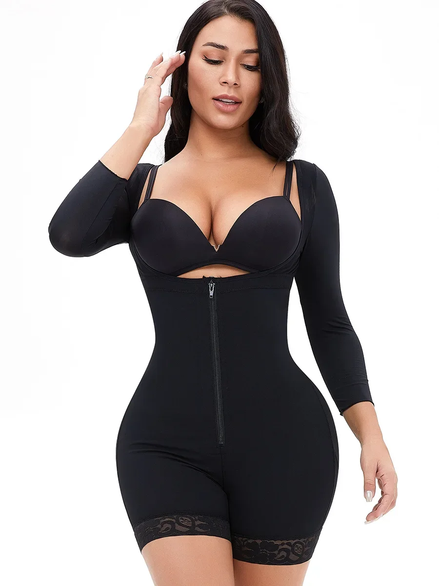 

Women's Plus Size Shapewear Romper Postpartum Adjusting Halter Buckle Zipper Waist Body Fitting Body Shapewear Women Shapers