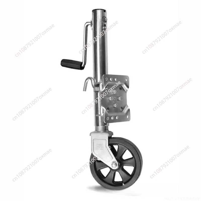 8 Inch Solid Wheel Sidewind Round Swivel Trailer Jack With Bolt On Capacity 675KG Jockey Wheel Boat RV Parts Accessories