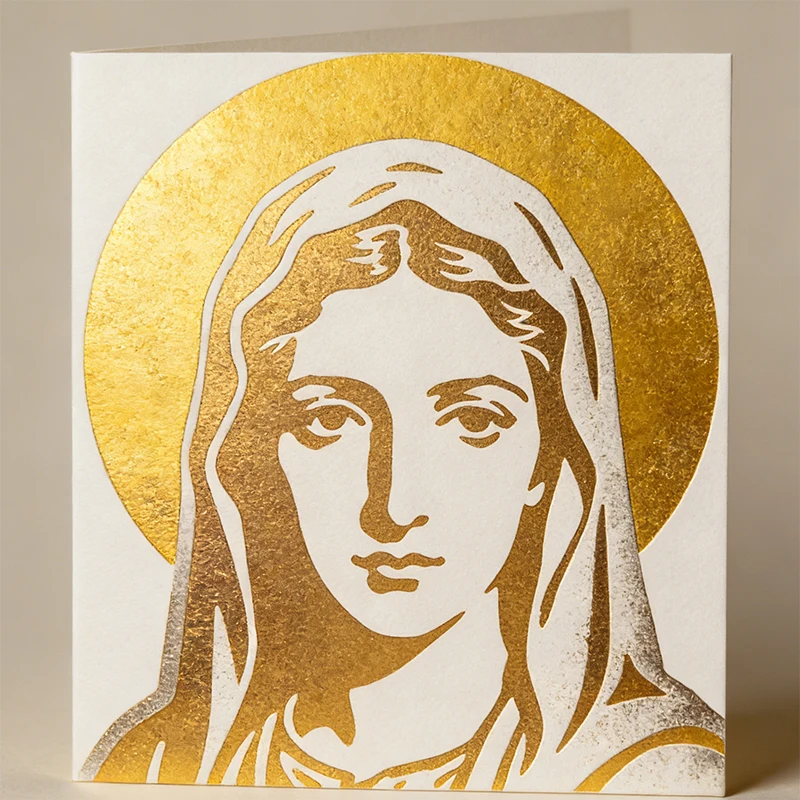 6x6 Inch Reusable Plastic Virgin Mary Silhouette Stencil Mother God Template Graffiti For Painting Card Home Decorative Wall