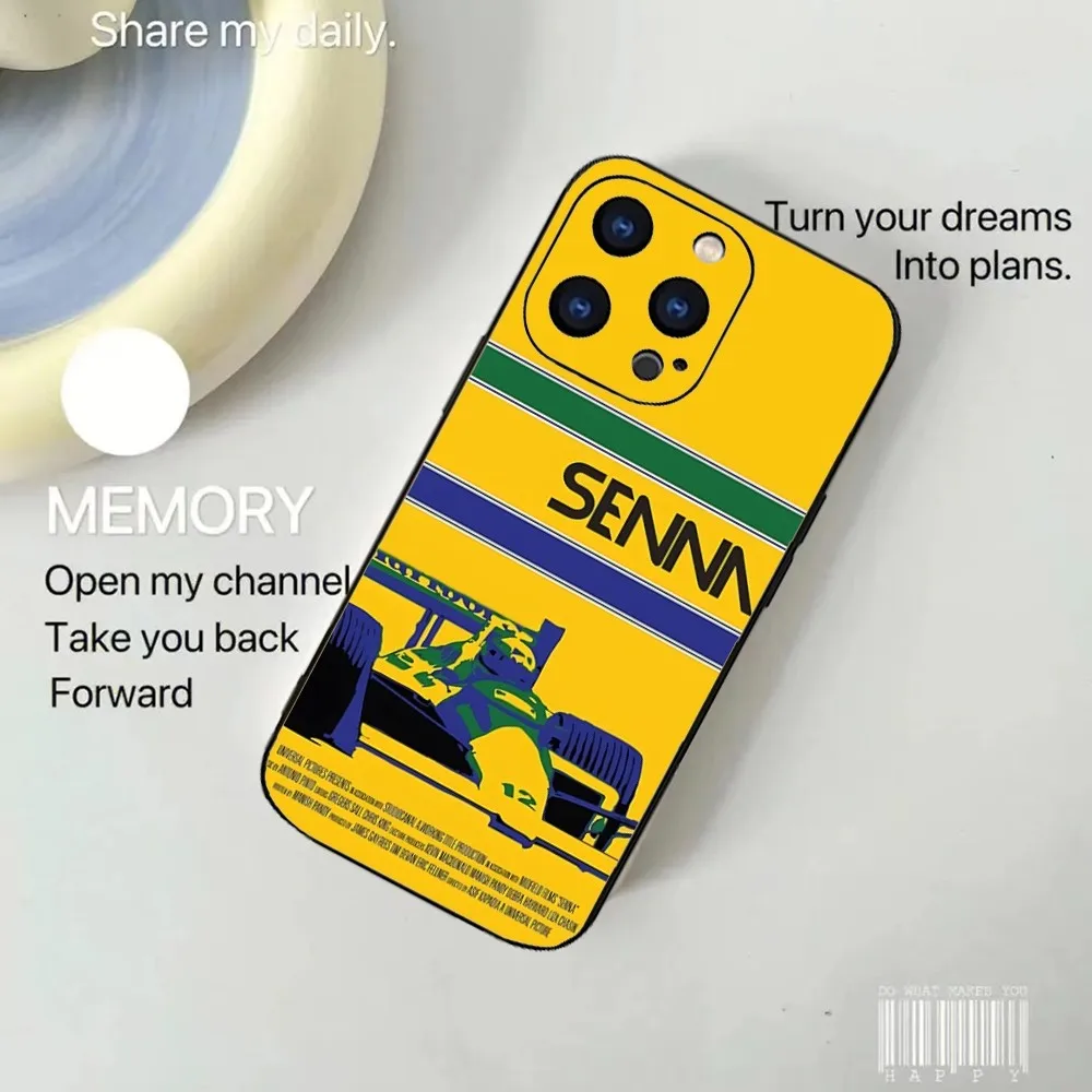 Ayrton S-Senna H-Helmet F-F1 Racing Phone Case For Iphone 15 11 13 14 Pro Max 7 8 Plus X Xr Xs Max 16pro 12mini Cover Case