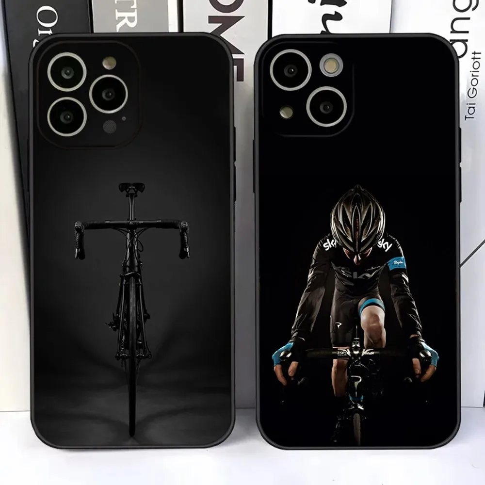 Bicycle Bike Sport Phone Case For iPhone 15,14,13,12,11 Plus,Pro,Max,XR,XS,X,7,8 Plus,SE,Mini Silicone Soft