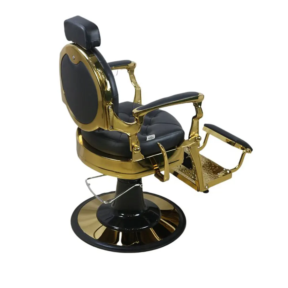 antique Cheap Hair Equipment Furniture Luxury Wholesale golden reclining Barber Chair