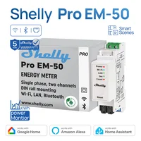 Shelly Pro EM 50A Wifi DIN carril montable 2 canales monofásico medidor de energía interruptor integrado con Control de contactor de contactos