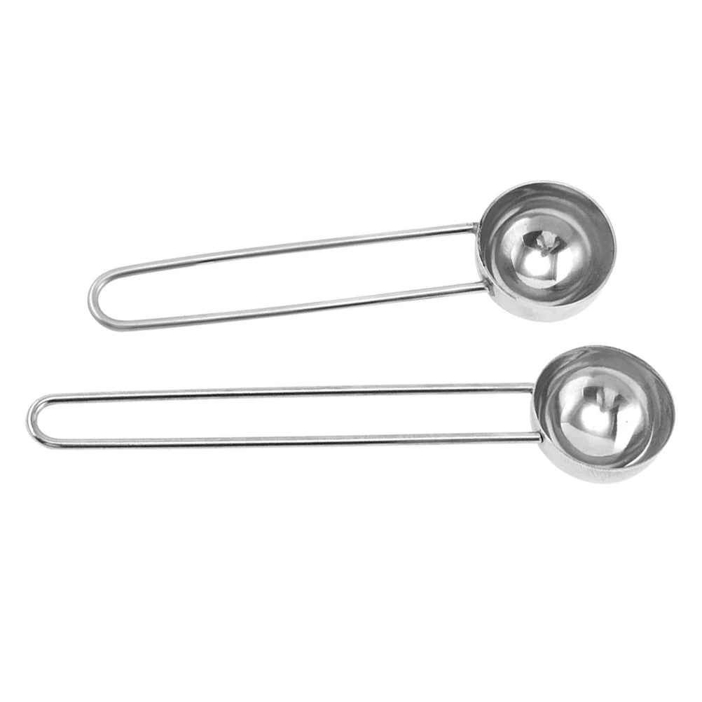 

2Pcs Measuring Spoons Stainless Steel Baking Teaspoons Kitchen Supplies Condiment Slotted Silver Dry Liquid Easy Cleaning
