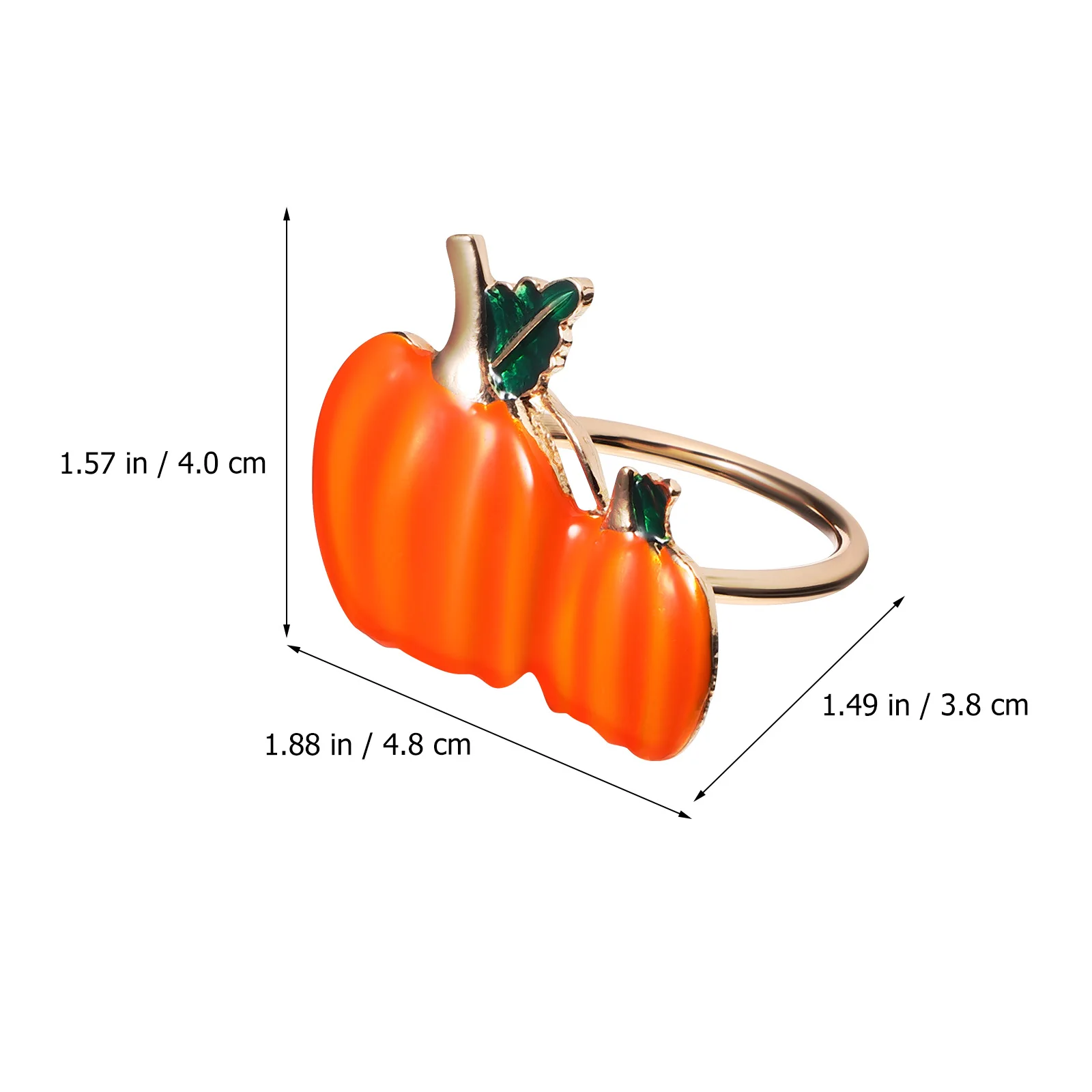 

6pcs Pumpkin Napkin Rings Colorful Zinc Alloy Dining Holder Party Decor Serviette Ring Halloween Thanksgiving Supplies