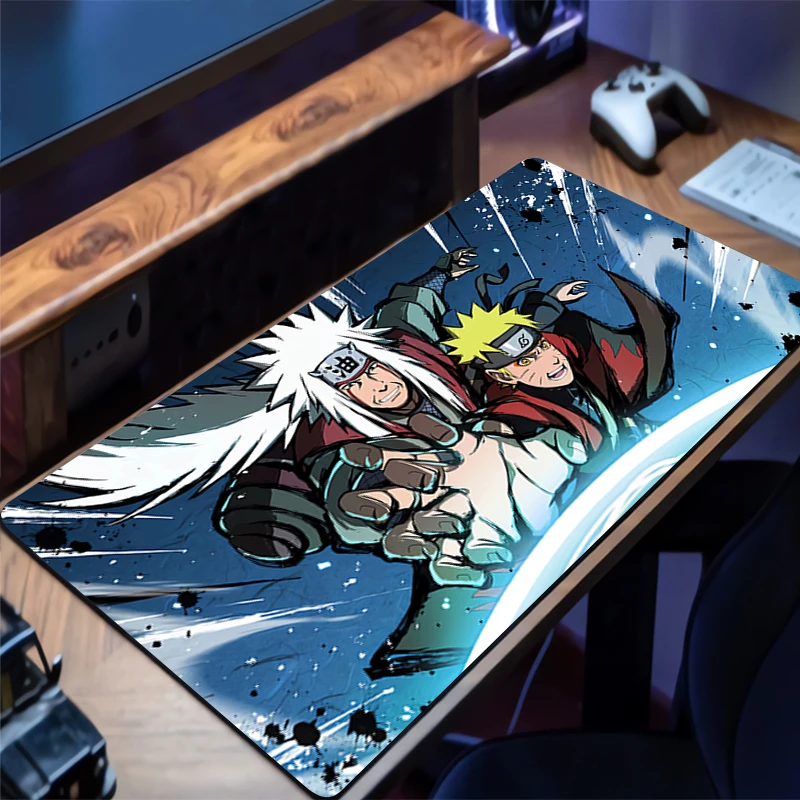 

Mouse Pad Gamer Anti-slip Anime Desk Mat Gaming PC Accessories Naruto Jiraiya Tablet Pad Large HD Mousepad Extended Keyboard Mat