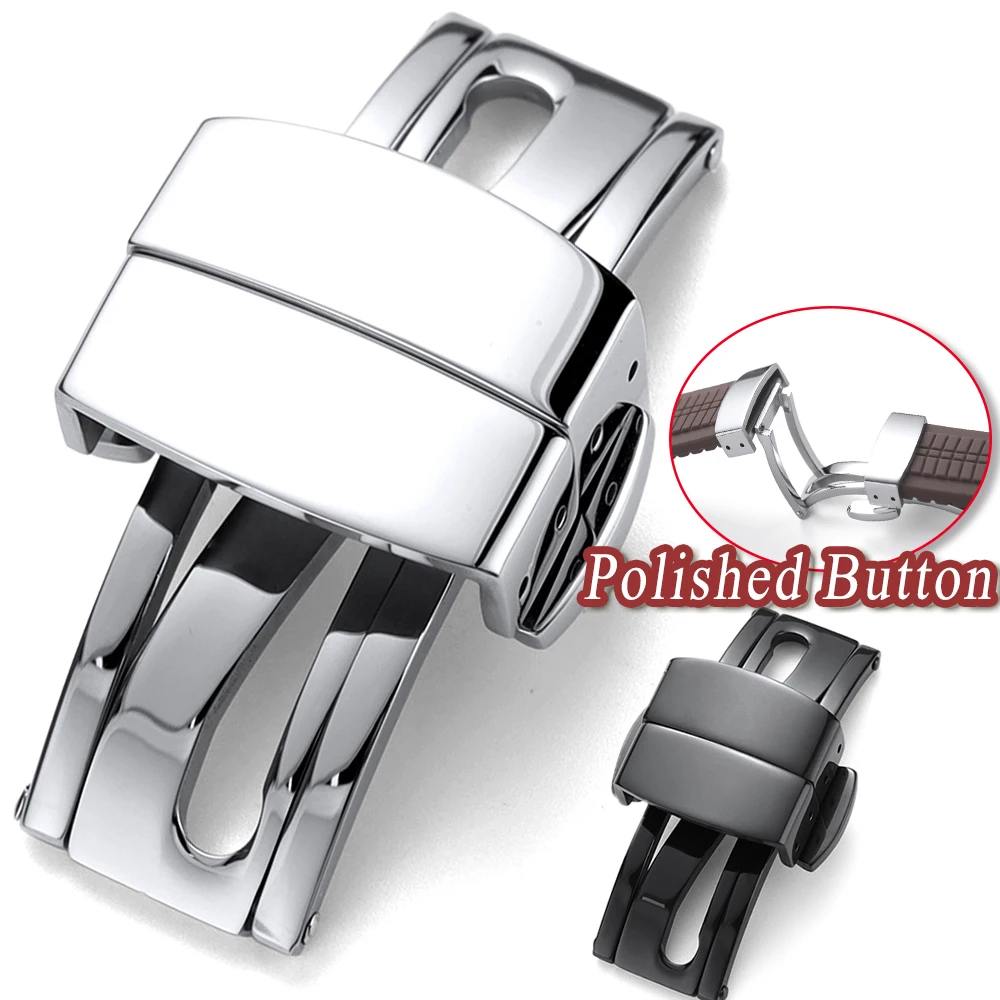 Edelstahl-Uhrenschnalle für Patek Philippe 5164A 5167A 5168A Aquanaut Serie 16 mm 18 mm Metall-Falttaste Uhrenzubehör