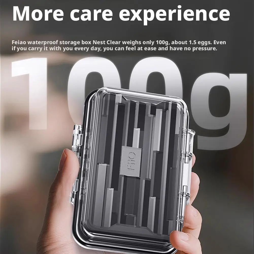 Portable Transparent for FiiO/Feiao NEST Clear Earphone Data Cable Waterproof, Splashing and Dustproof Protection Box