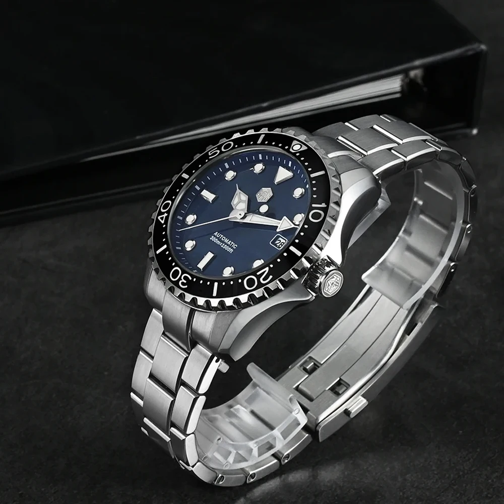 San Martin SN0009 40mm Men Watch Luxury Classic YN55 Automatic Mechanical Diving Watches Sapphire Luminous Waterproof 200m