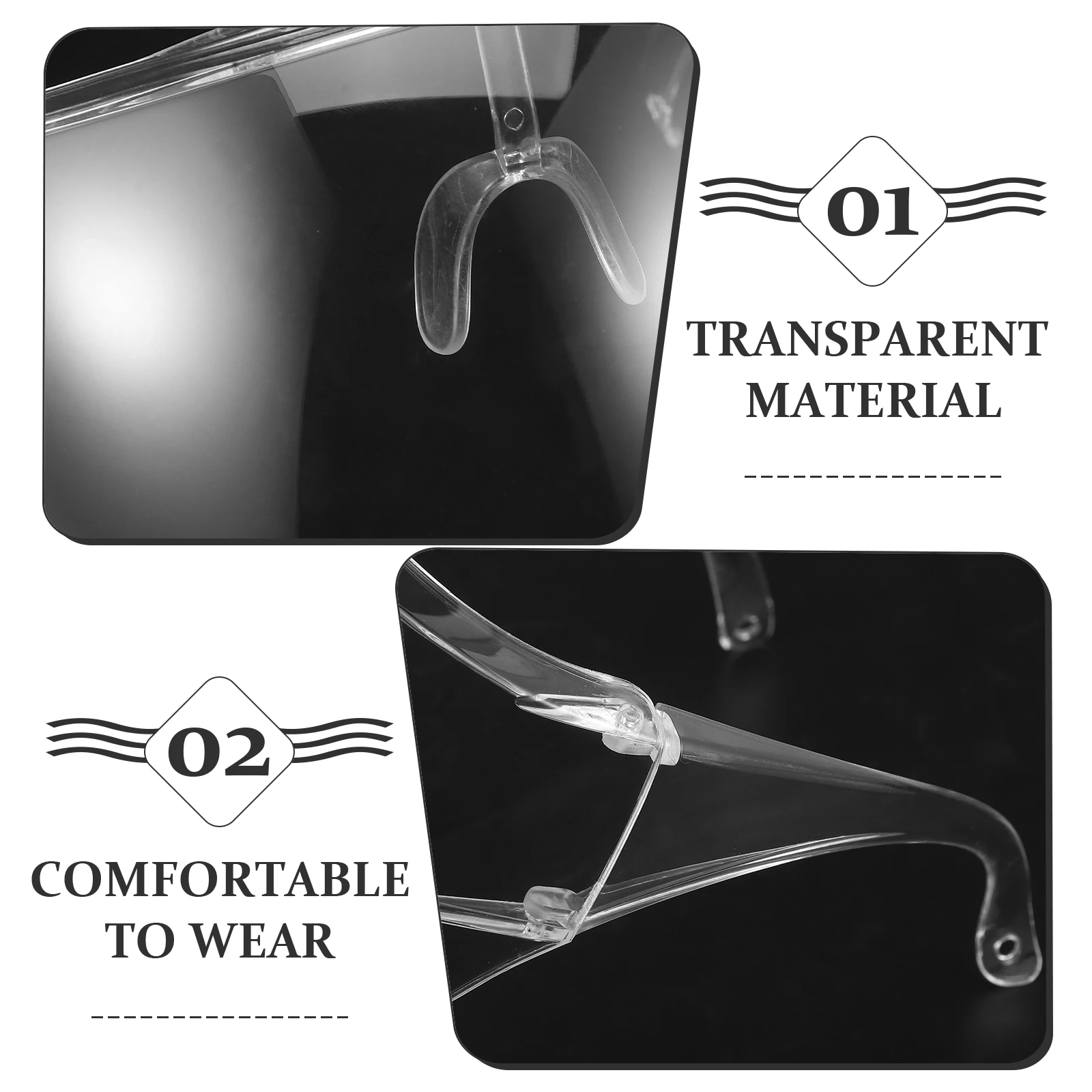 

1pc Stylish Dustproof Protective Glasses Goggles for Women Men Clear Eye Medical Wind Sand Sun Protection Lightweight Impact