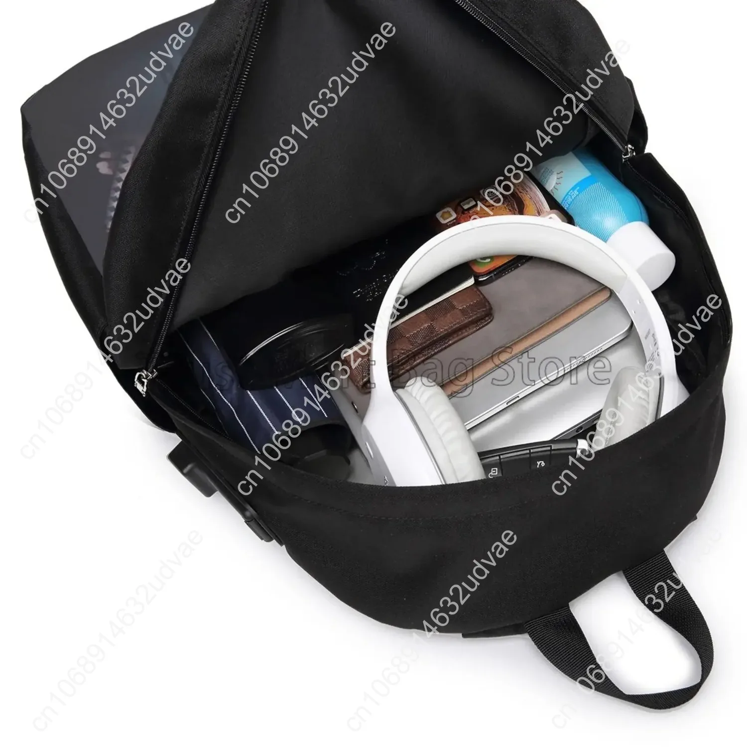 Cute Anime Backpack Travel Business Casual Daypack Lightweight 17inch Laptop Bag Classic Anime Bookbag with USB Charging Port