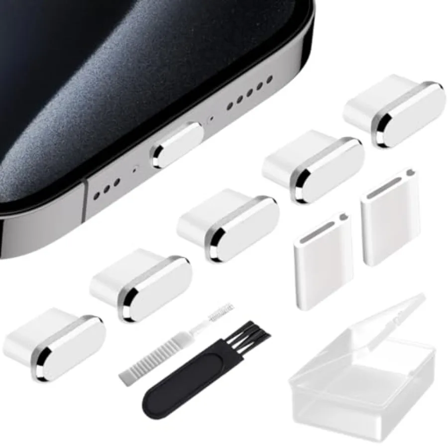 

USB C Anti Dust Plugs Compatiable with iPhone 17 16 15 Pro Max Plus S25 S24 Ultra Pixel Moto, Type C Charging Port Cover 5 Pack