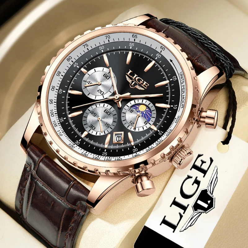 Relogio Masculino LUIK Nieuw herenhorloge met volledig stalen waterdicht lichtgevend quartz horloge voor heren Mode militaire datum chronograaf