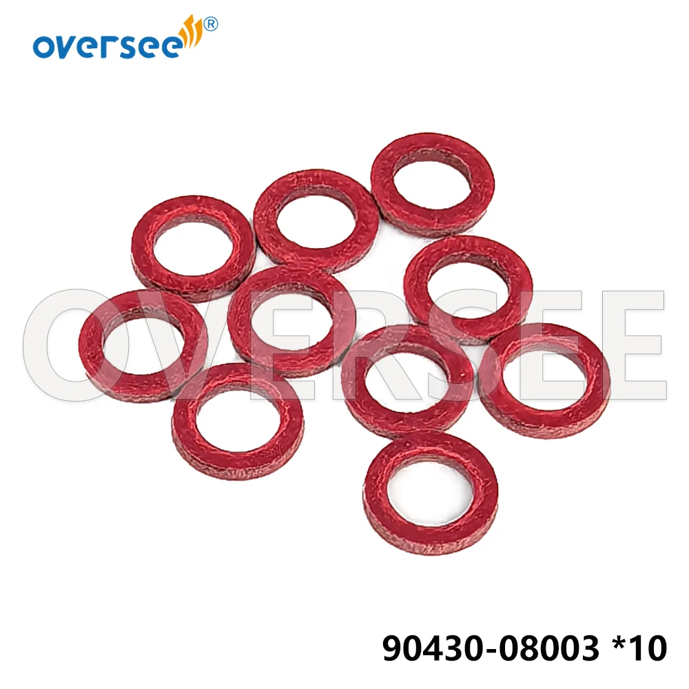 

10 шт. 90430-08003 Прокладка слива масла нижнего блока для подвесного двигателя Yamaha 4-тактный Parsun F4-03000024 90430-08021-00