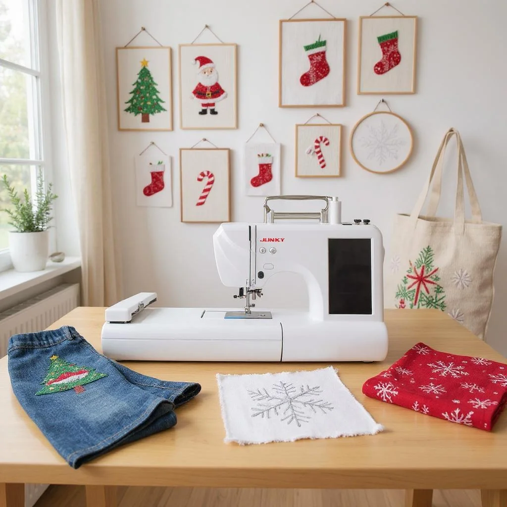 

JUKKY Computer Embroidery Sewing Machines Household Sewing Embroidery Machine with 7" LED Screen Mini Sewing Machine Product Es5