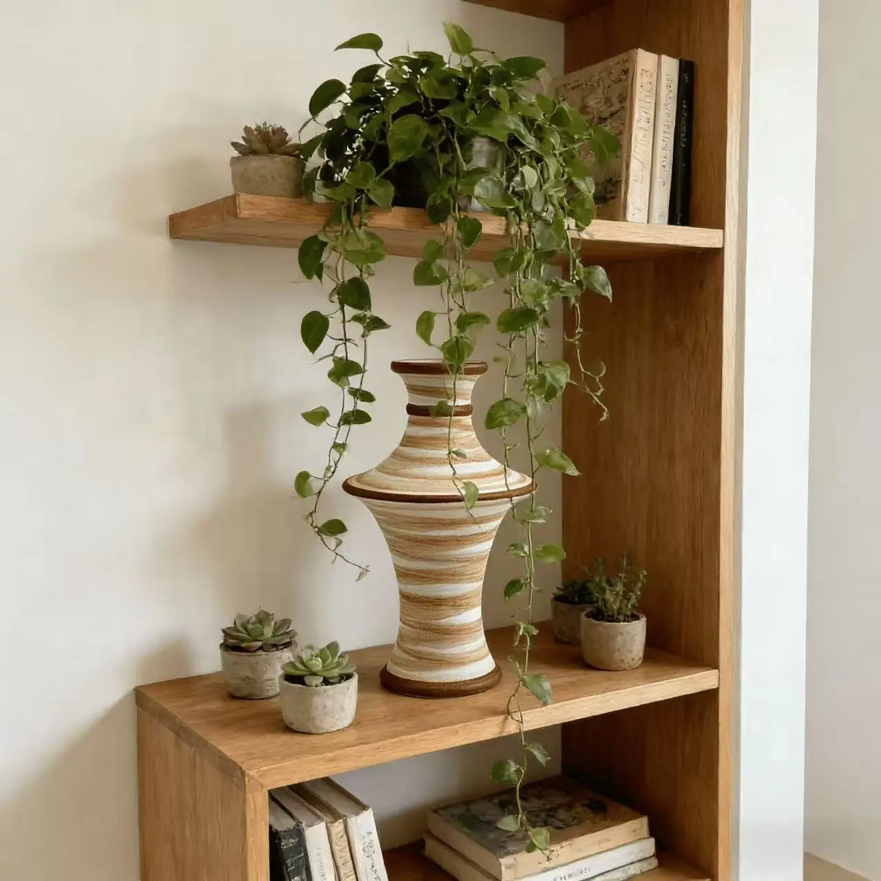 

New Matte Texture Handmade Ceramic Vase For Entryway, Large-Diameter Flower Arrangement Vase, Hydroponic Vessel