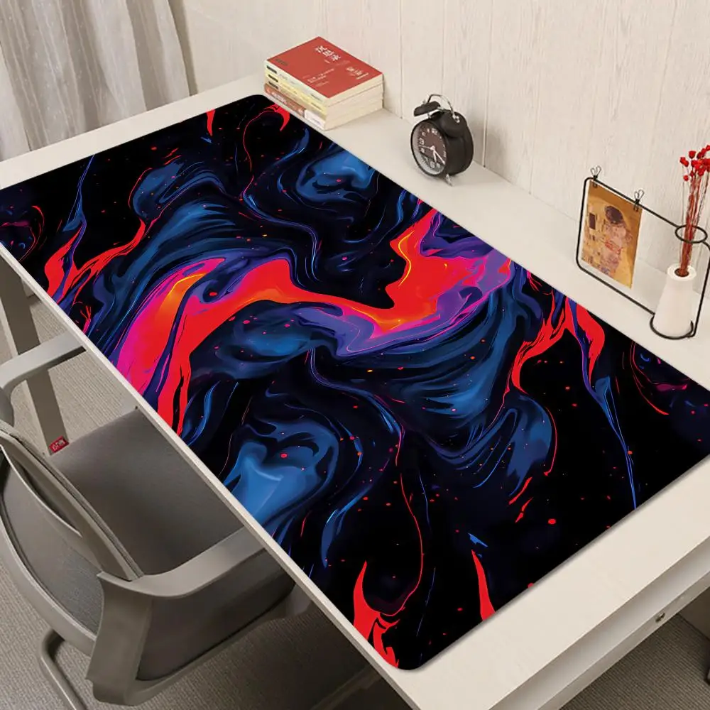 Abstract Liquid Design Mouse Pad Large Gaming Non-slip Seamed Extended Pads Gamer Keyboard Mat Computer Office Accessories 90x40