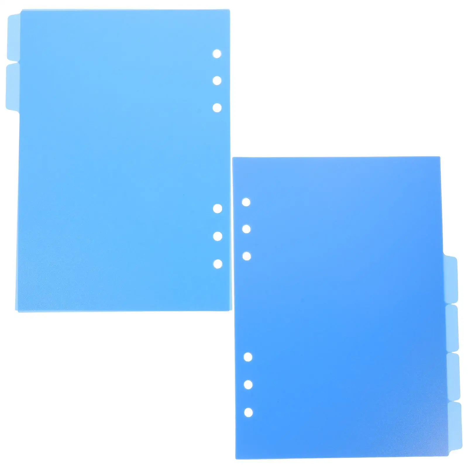 6 Pcs A5 Blue PP Material Notebook Dividers with Writable Tabs for Binder Organizers Detachable Index Page Separators