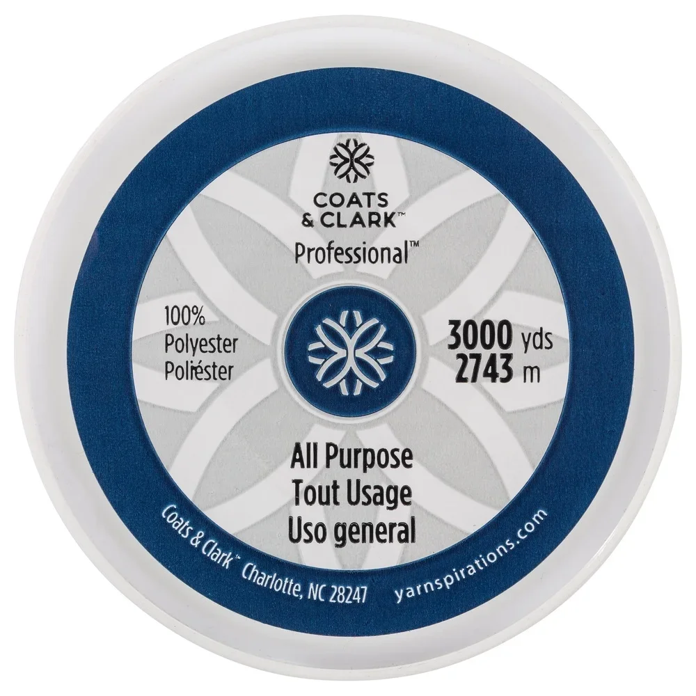 Filo di poliestere professionale per tutti gli usi, 3000 iarde, 35 pesi, bobina king ad alto volume, per cucire tutti i tessuti